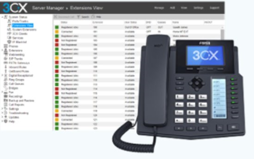 3CX service manager dashboard