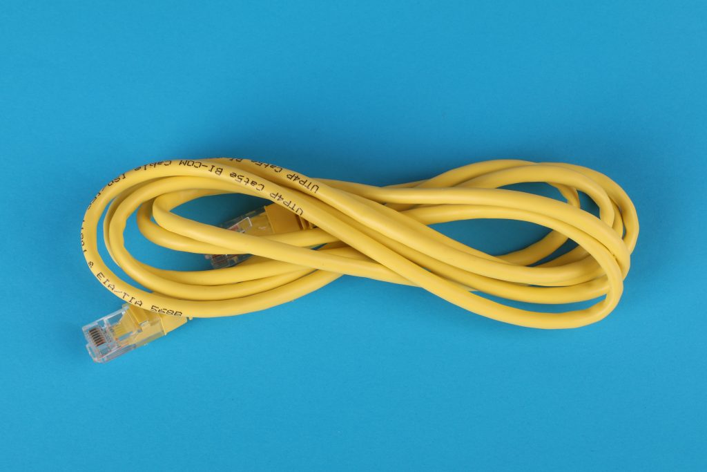 Yellow ethernet cable