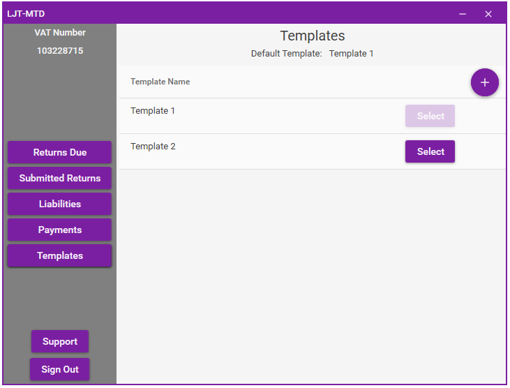 LJT-MTD Templates Page