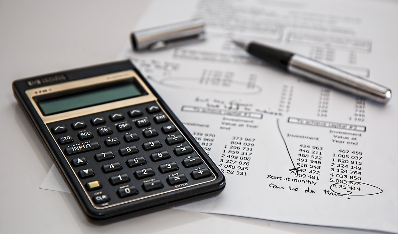 Calculator and Tax Return sheet